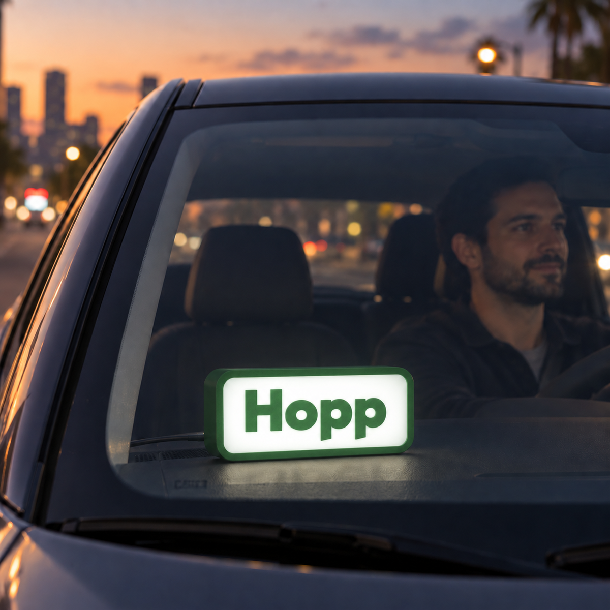 HOPP LED Car Sign